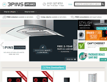 Tablet Screenshot of 3pinsappliance.com